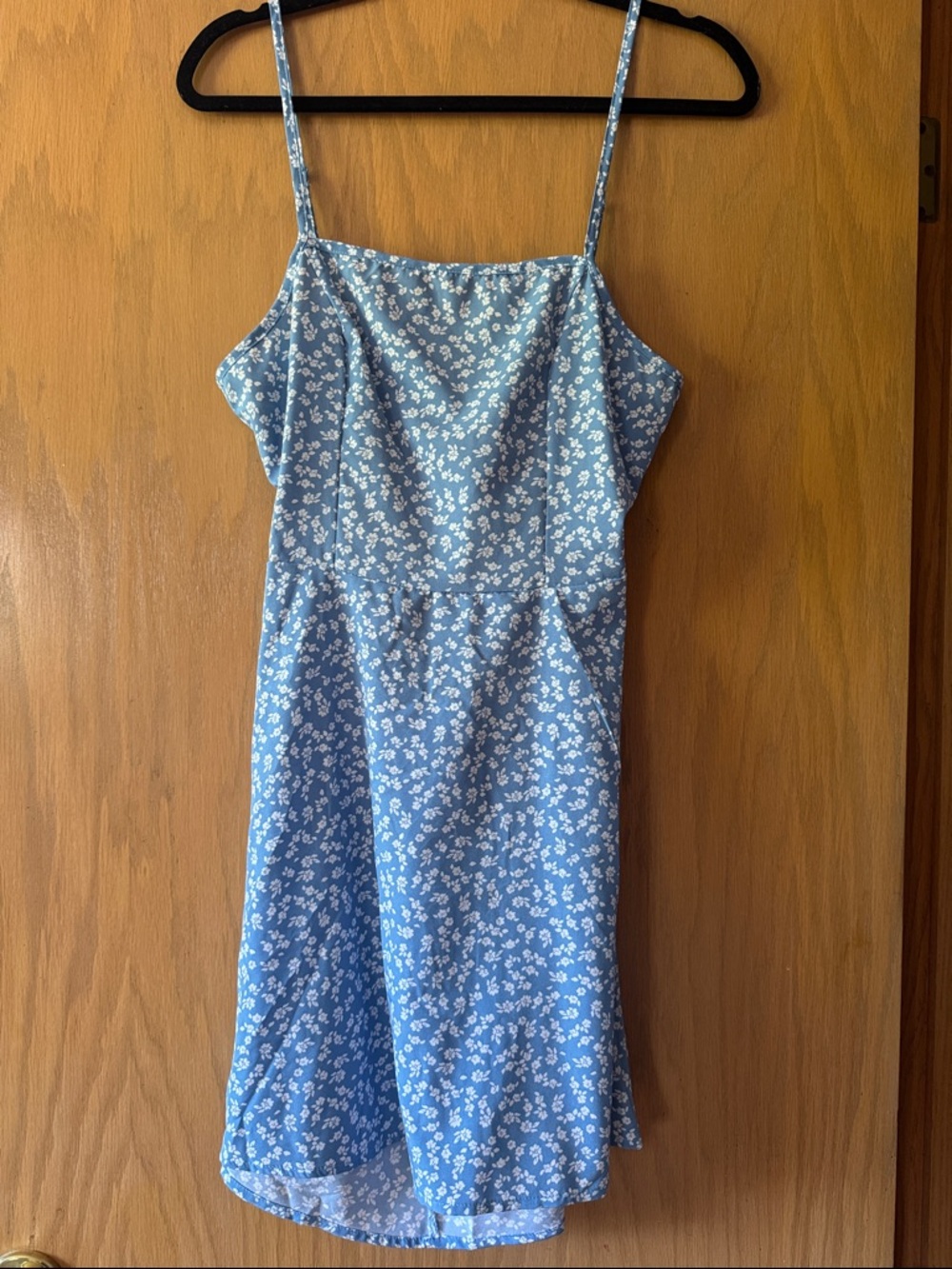 Light Blue Floral Slip Dress